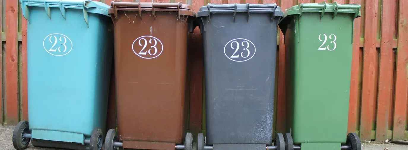 trash cans